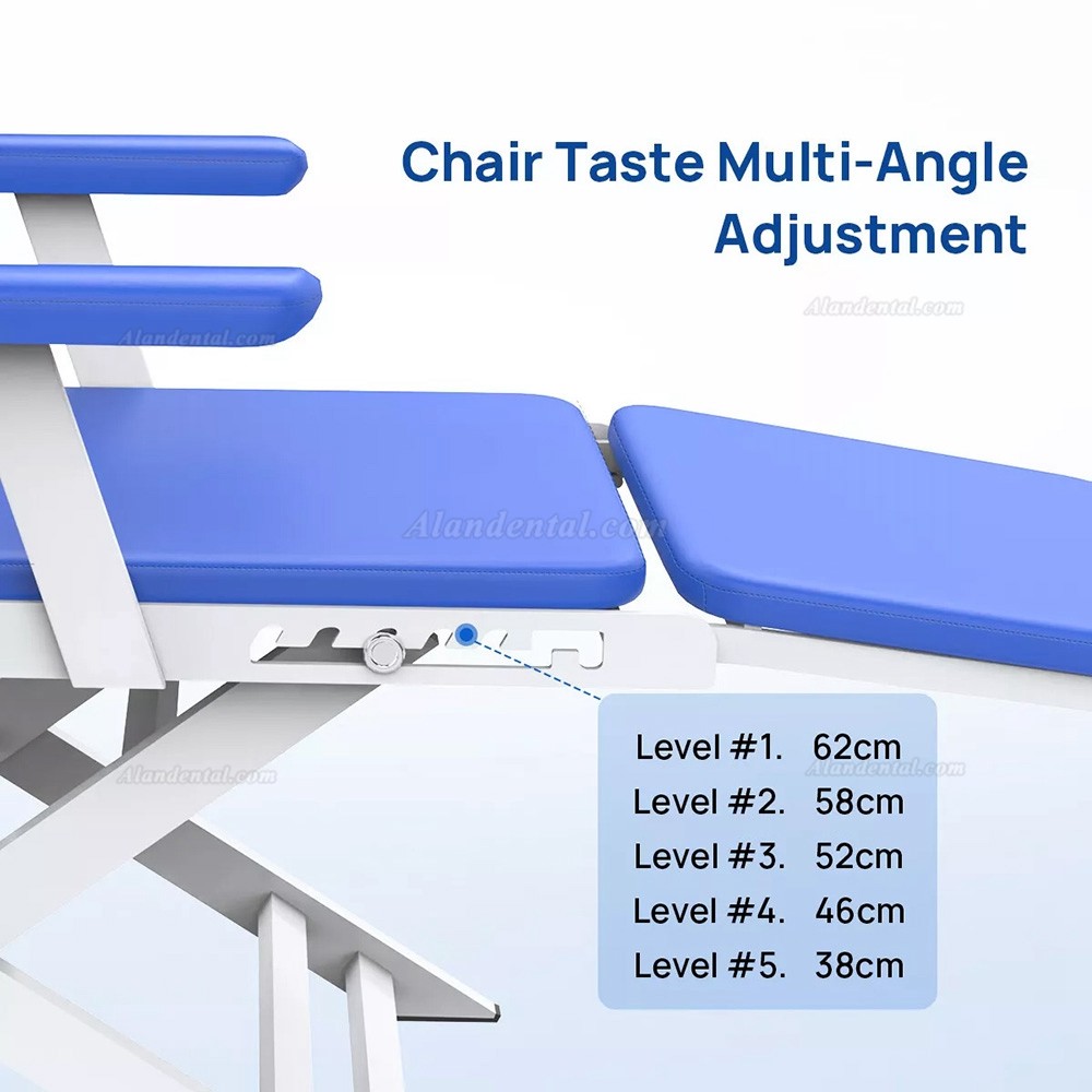 Dental Portable Folding Chair / Mobile Dental Chair with LED Light Lamp & Dental Tray